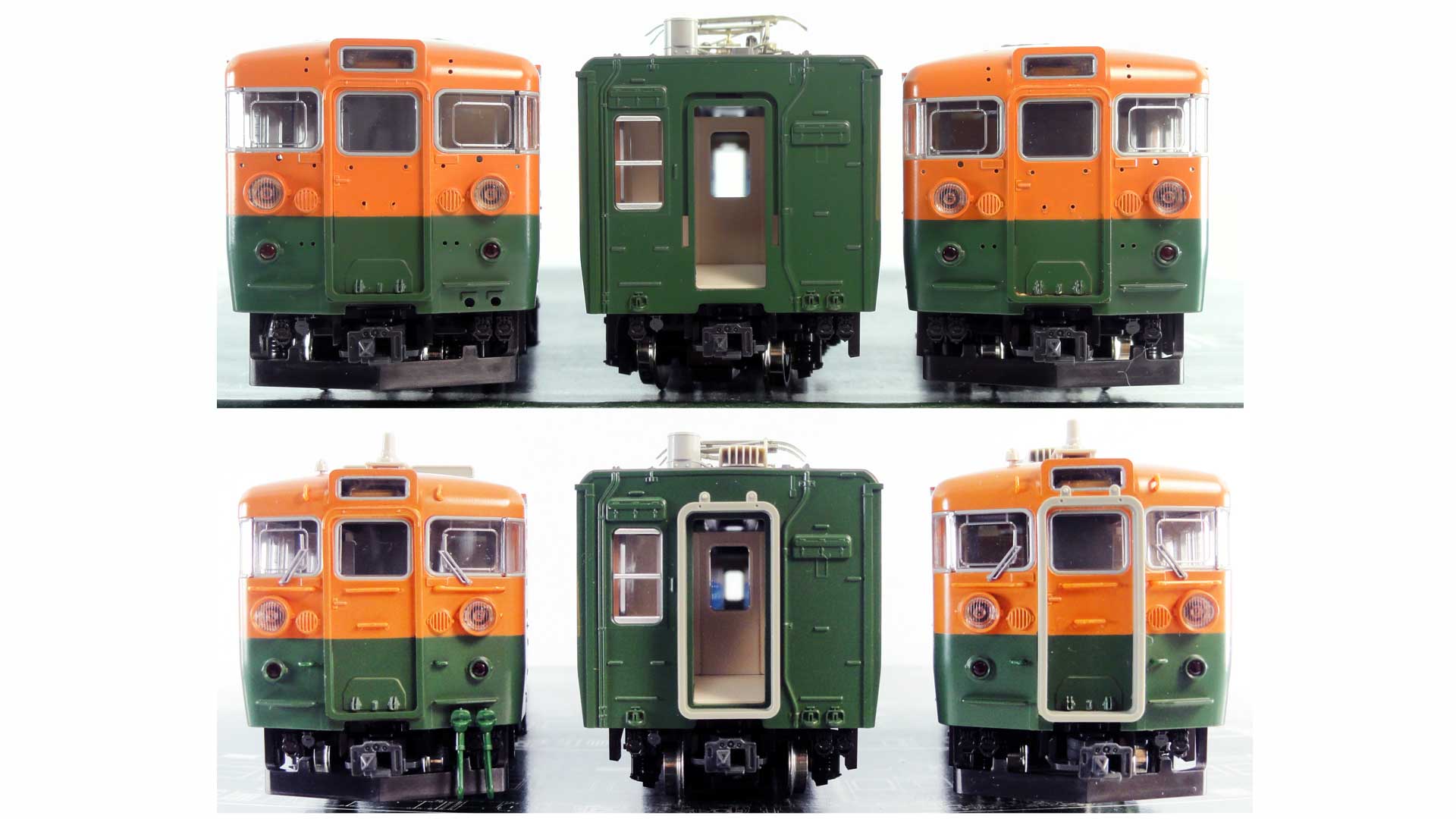 KATO HO】165系低屋根3両セットと【KTM】EH10量産型キット【HO】: 三次