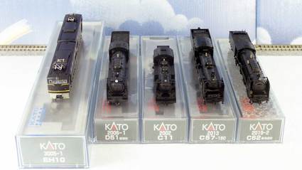 【KATO】C62東海道,C57-180,C11,D51標準,EH10【N gauge】