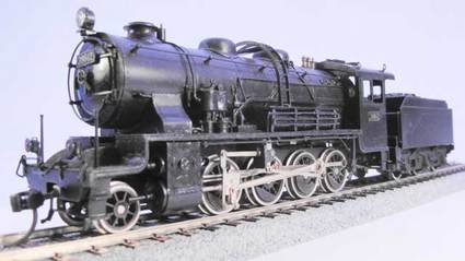 9600形蒸気機関車 左前方全体図